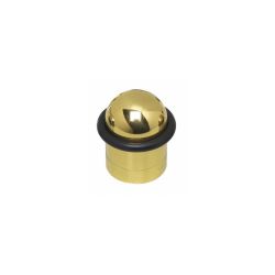 Deurstop met ring messing gelakt