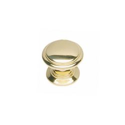 Meubelknop ø 32 mm messing gelakt