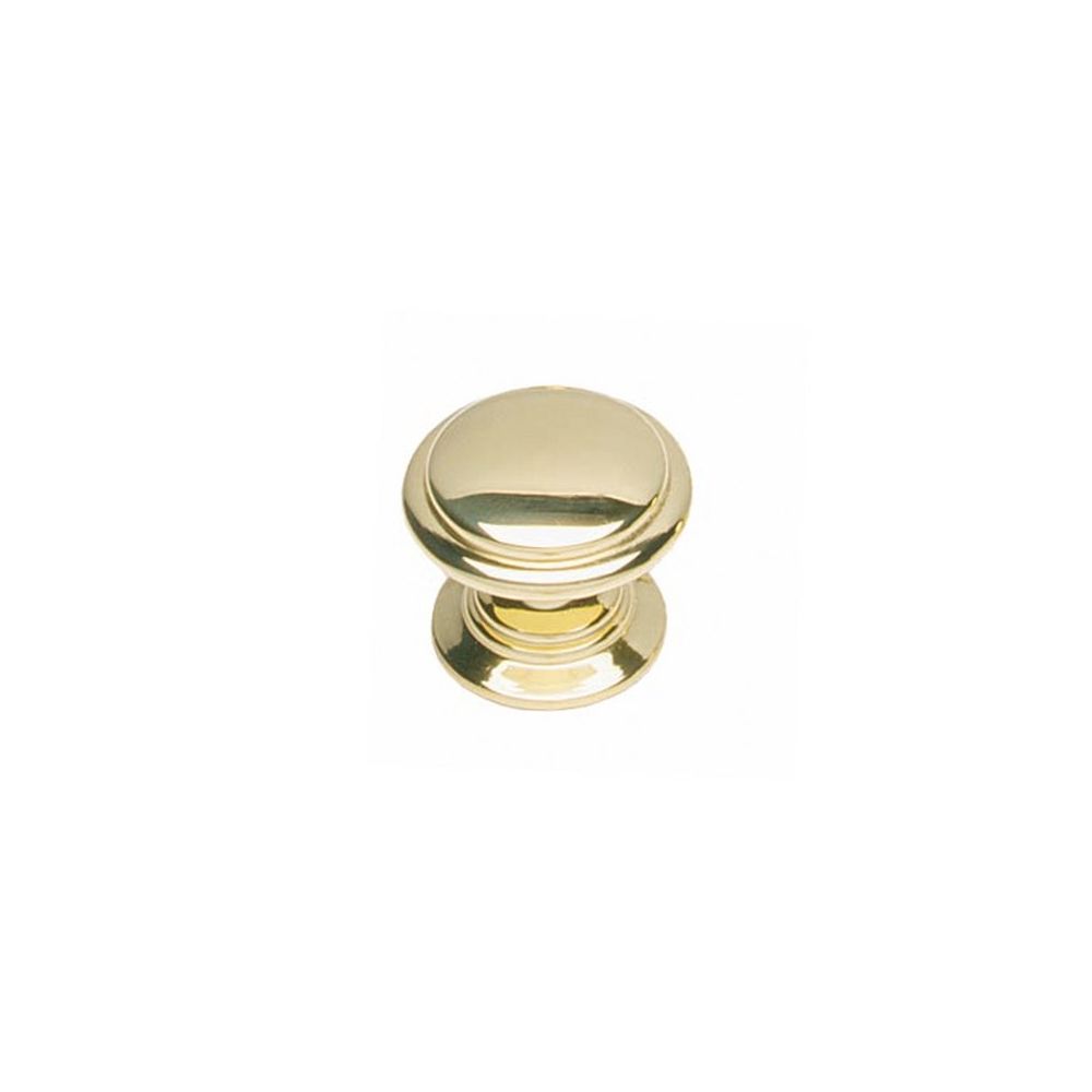 Meubelknop ø 32 mm messing gelakt