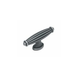 Meubelknop gerild 72 mm oud grijs