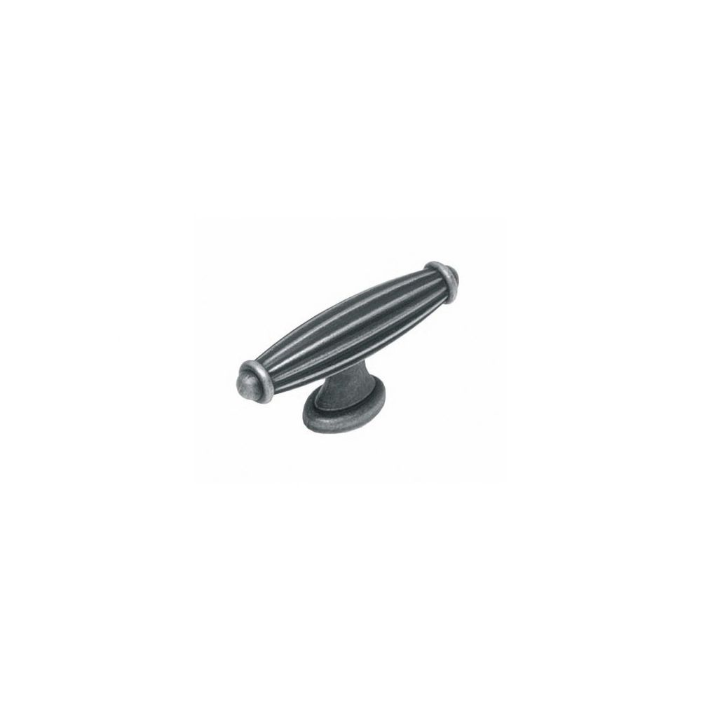Meubelknop gerild 72 mm oud grijs