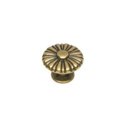 Meubelknop rond zon ø 25 mm gebruineerd