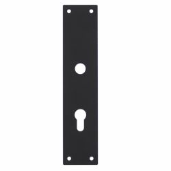 Schild renovatie rechthoekig 250 x 55mm x 2mm profielcilindergat 72mm RVS/mat zwart