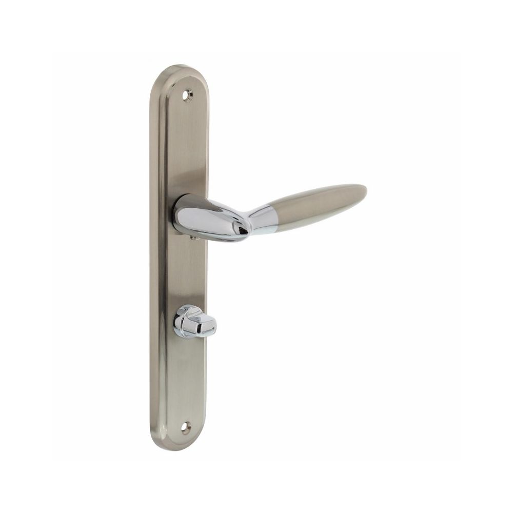 Deurkruk 1682 Elen op langschild WC63/8mm chroom/nikkel mat