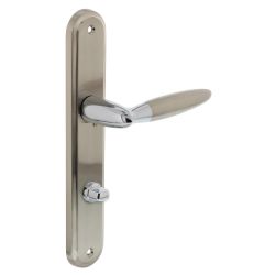 Deurkruk 1682 Elen op langschild WC78/8mm chroom/nikkel mat