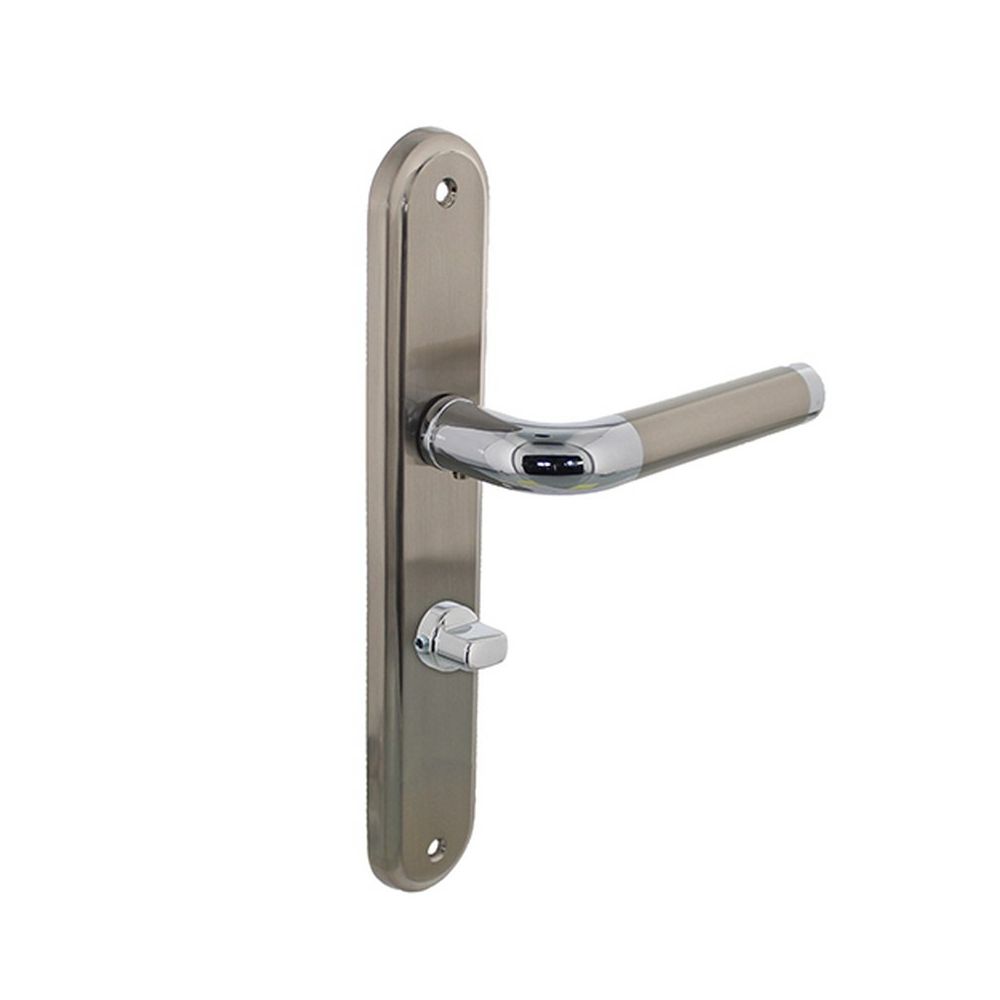Deurkruk 1683 Agatha op langschild WC63/8mm chroom/nikkel mat