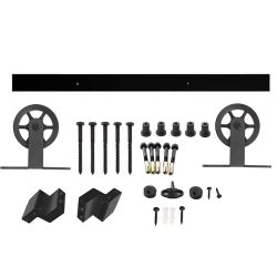 Schuifdeursysteem Wheel Top - mat zwart