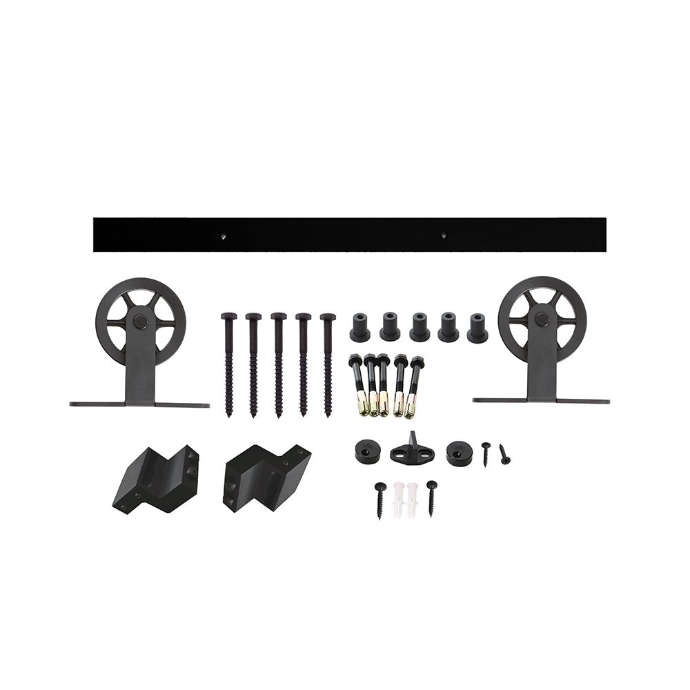 Schuifdeursysteem Wheel Top - mat zwart