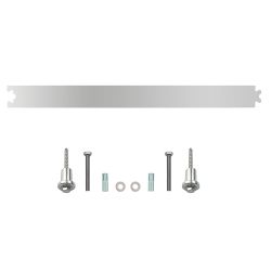 Tussenrail 45cm tbv schuifdeursysteem - RVS geborsteld