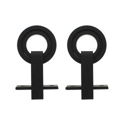Set van 2 hangrollen Modern Top 15,5cm mat zwart