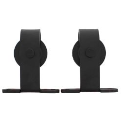 Set van 2 hangrollen Basic Top 14cm mat zwart
