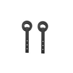 Set van 2 hangrollen Modern 25,5cm mat zwart