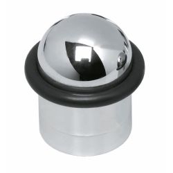 Deurstop met ring chroom