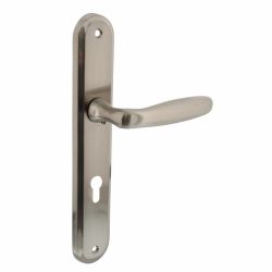 Deurkruk Bjorn schild profielcilinder nikkel mat 72 mm