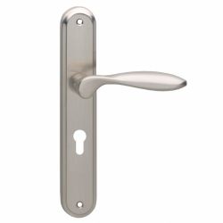 Deurkruk George schild profielcilinder nikkel mat 55mm