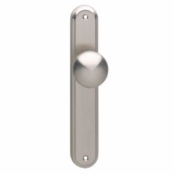 Knop blind schild nikkel mat
