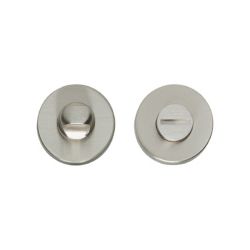 Rozet met toilet-/badkamersluiting verdekt 50x8mm nikkel mat