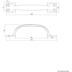 Meubelgreep 130 mm nikkel mat