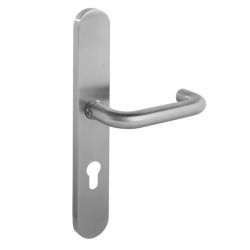 Deurkruk Rond schild profielcilindergat rvs geborsteld 72 mm