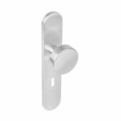 Knop schild sleutelgat rvs 56 mm
