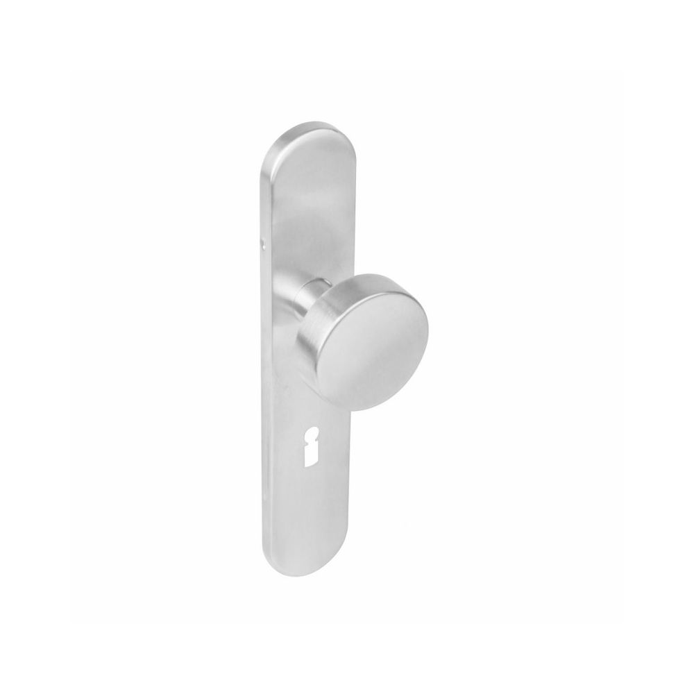 Knop schild sleutelgat rvs 56 mm