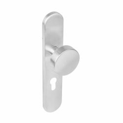 Knop schild profielcilindergat rvs 55 mm