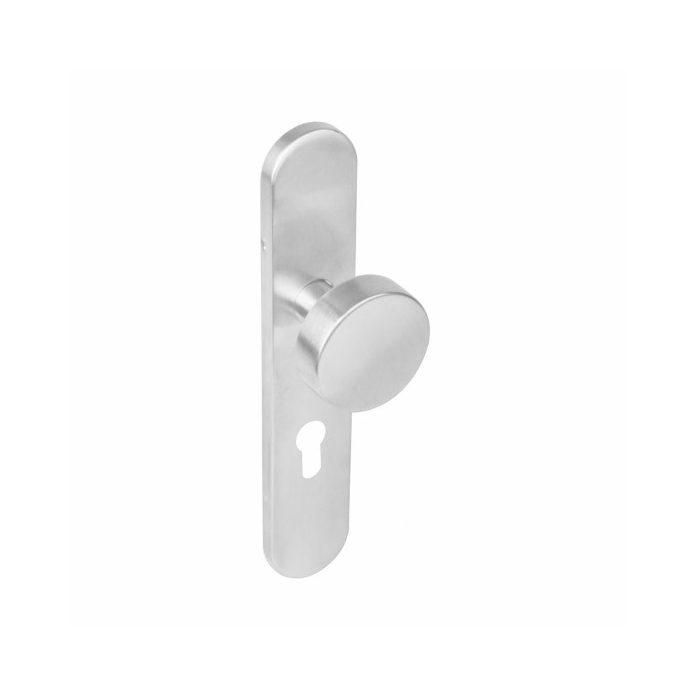 Knop schild profielcilindergat rvs 55 mm