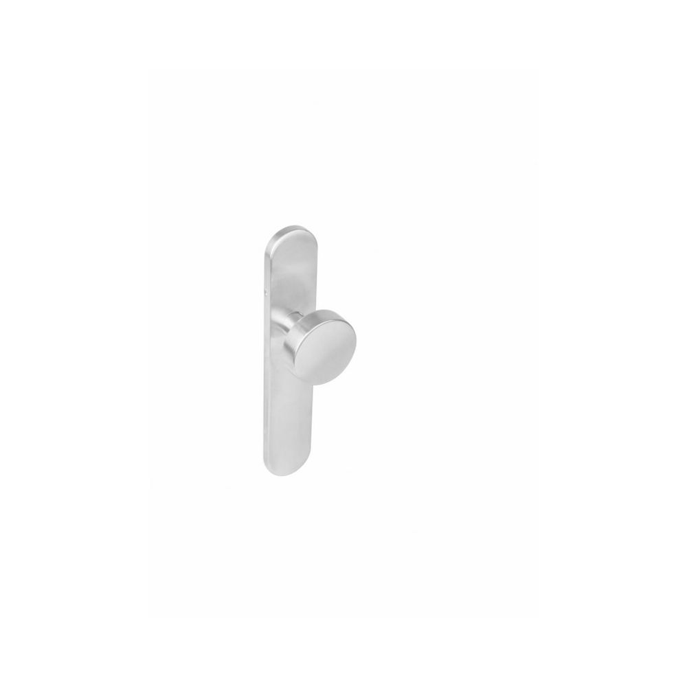 Knop schild profielcilindergat rvs 72 mm