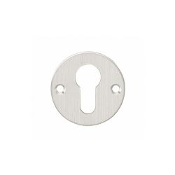 Rozet rond plat 50 mm profielcilindergat rvs plat