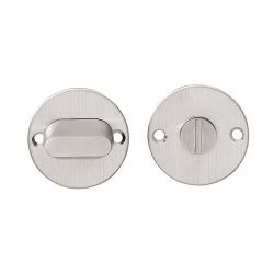 Rozet rond plat 50 mm toilet-/badkamersluiting zonder venster met 8 mm stift