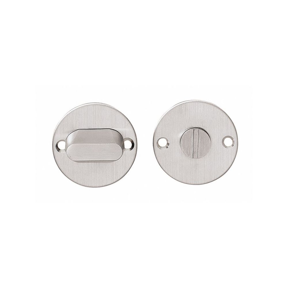Rozet rond plat 50 mm toilet-/badkamersluiting zonder venster met 8 mm stift