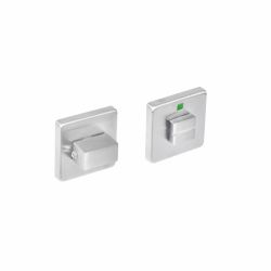 Rozet vierkant met toilet-/badkamersluiting rvs 5 mm