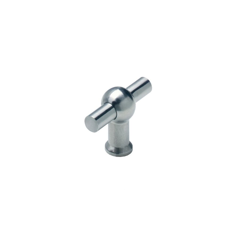 Meubelknop T-vorm 18mm recht rvs