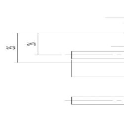 Meubelknop T-vorm 18mm recht rvs