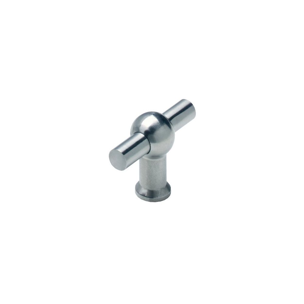 Meubelknop T-vorm 20mm recht rvs
