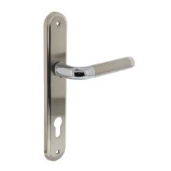 Deurkruk Agatha op schild profielcilindergat 88 mm chroom