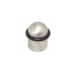 Deurstop met ring nikkel mat