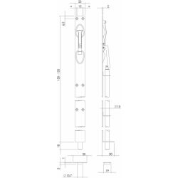 Kantschuif 150 mm rvs geborsteld