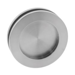 Schuifdeurkom glasdeur 55 mm rvs geborsteld