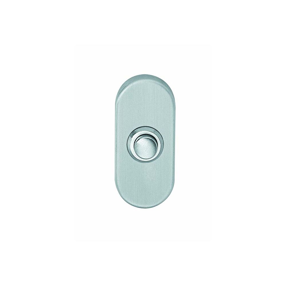 Beldrukker ovaal verdekt 65x30x10 RVS  