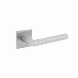 Deurkruk Hoek 90° vierkant magneetrozet RVS