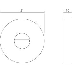 WC-sluiting 8mm ATP RVS
