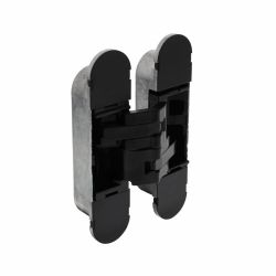 Deurscharnier onzichtbaar zamak – zwart 130 x 30 mm
