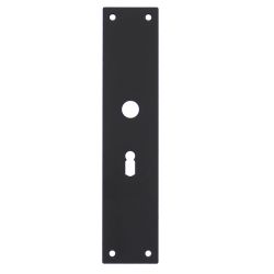 Schild renovatie rechthoekig 250 x 55mm x 2m sleutelgat 56mm RVS mat zwart