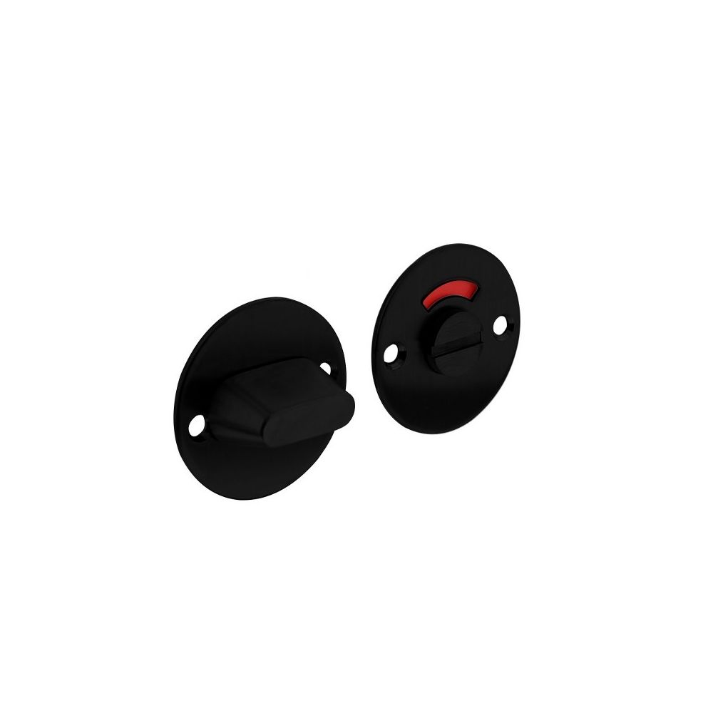 Rozet rond plat 50 mm toilet-/badkamersluiting met 8 mm stift RVS/mat zwart