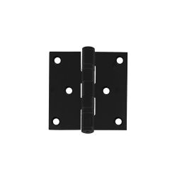 Intersteel zwarte scharnier recht 3" (76x76x2,5 mm)