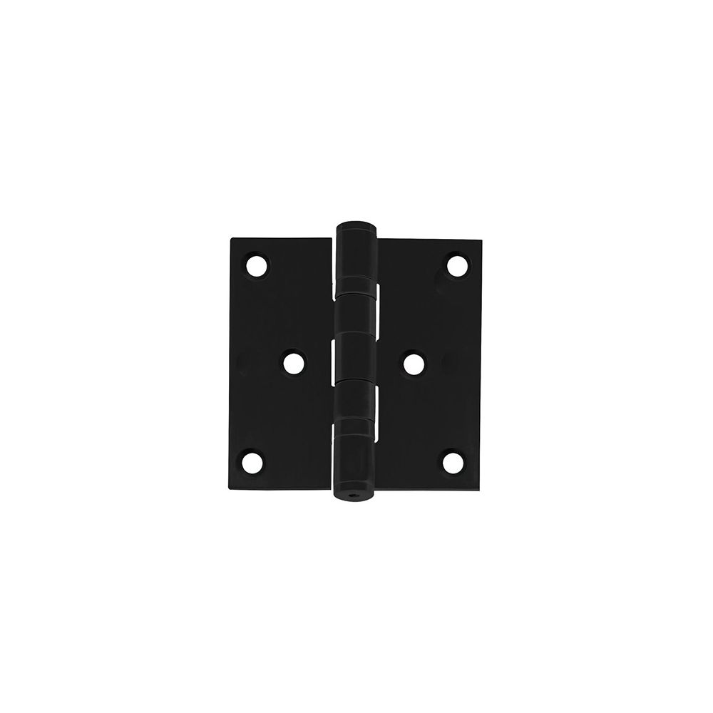 Intersteel zwarte scharnier recht 3" (76x76x2,5 mm)