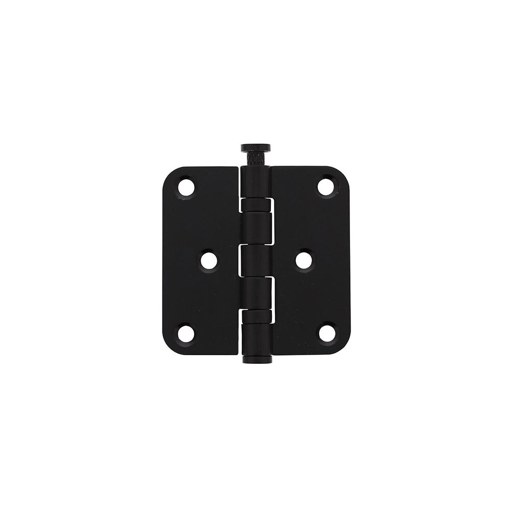 Intersteel zwarte scharnier afgerond 3" (76x76x2,5 mm)