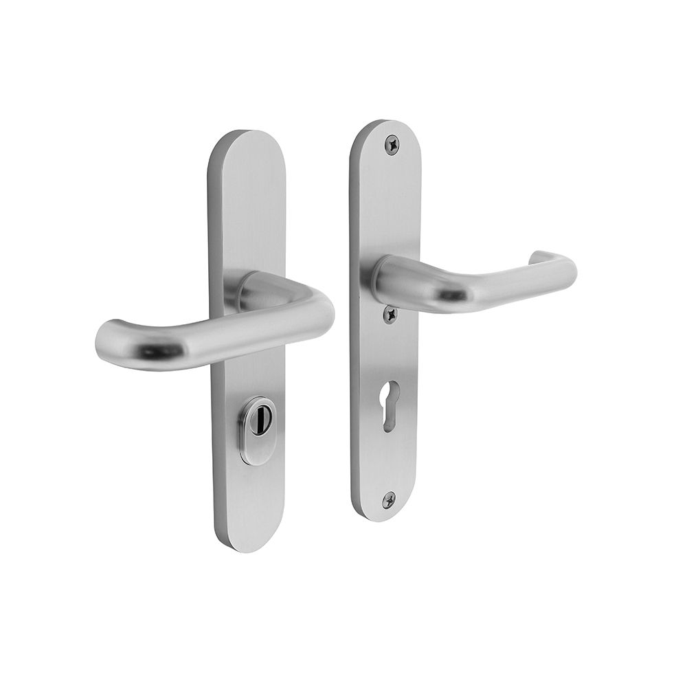 Veiligheidsbeslag aluminium SKG3 kruk/kruk profielcilinder 72 mm met kerntrekbeveiliging