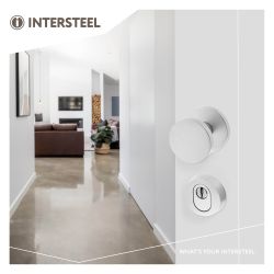 Voordeurknop Rond Ø55 mm éénzijdige montage aluminium